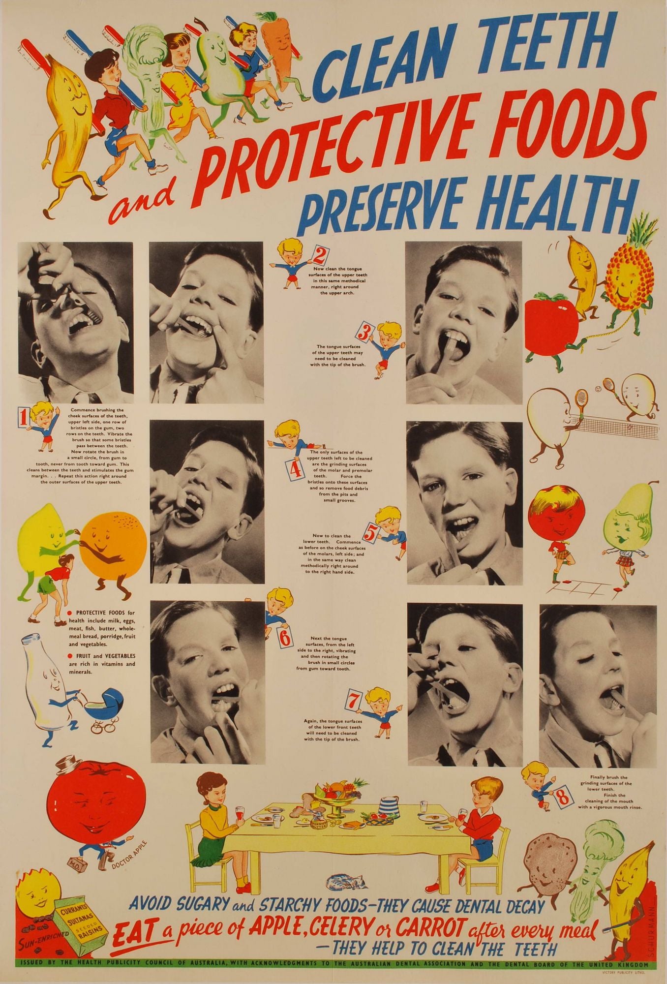 Clean Teeth And Protective Foods Preserve Health