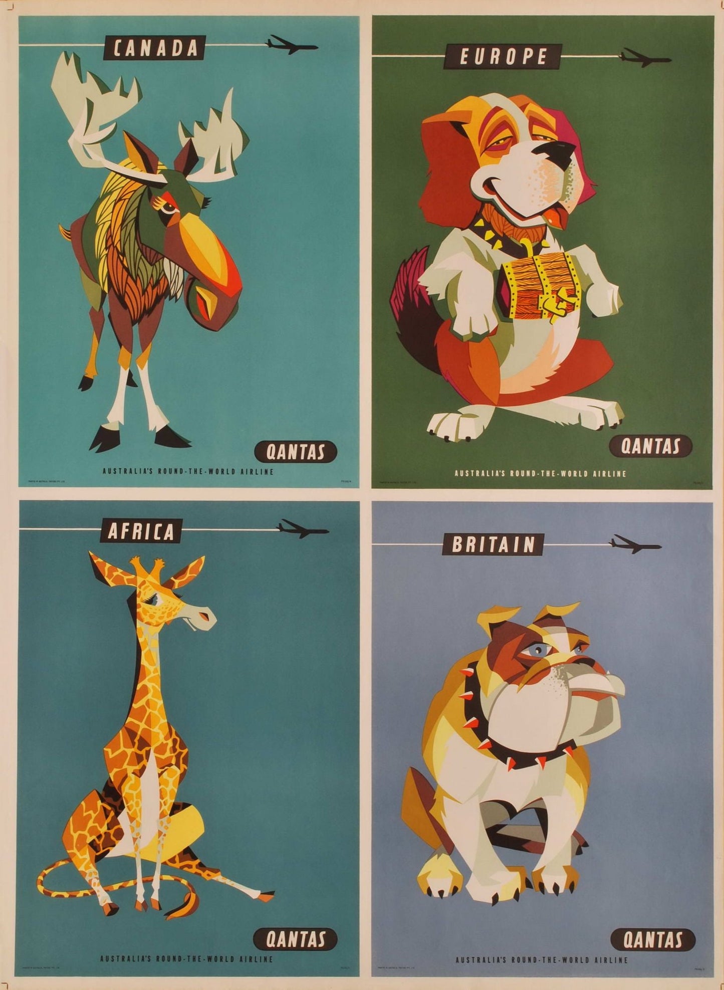 Canada. Europe. Africa. Britain. Qantas