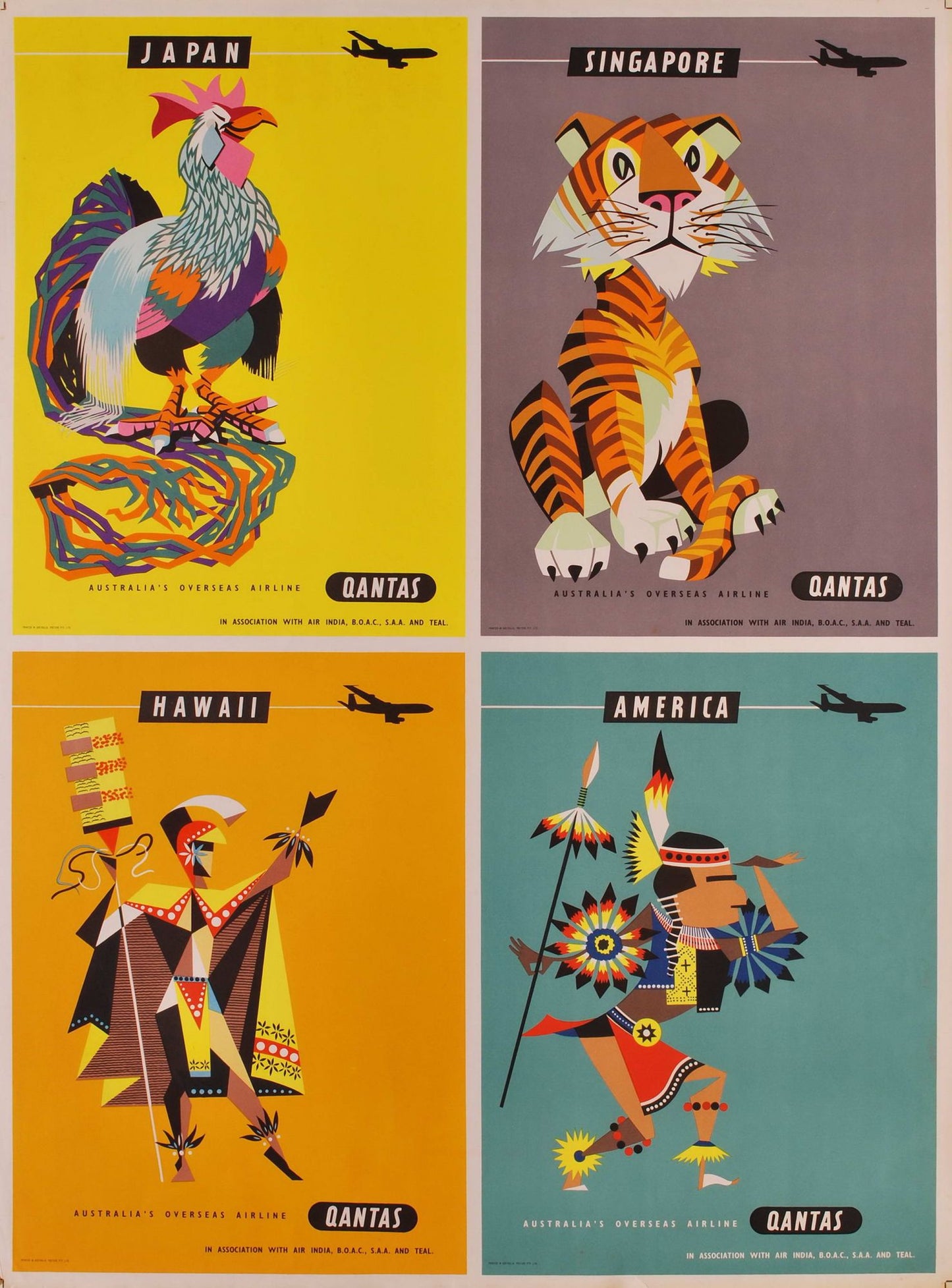 Japan. Singapore. Hawaii. America. Qantas