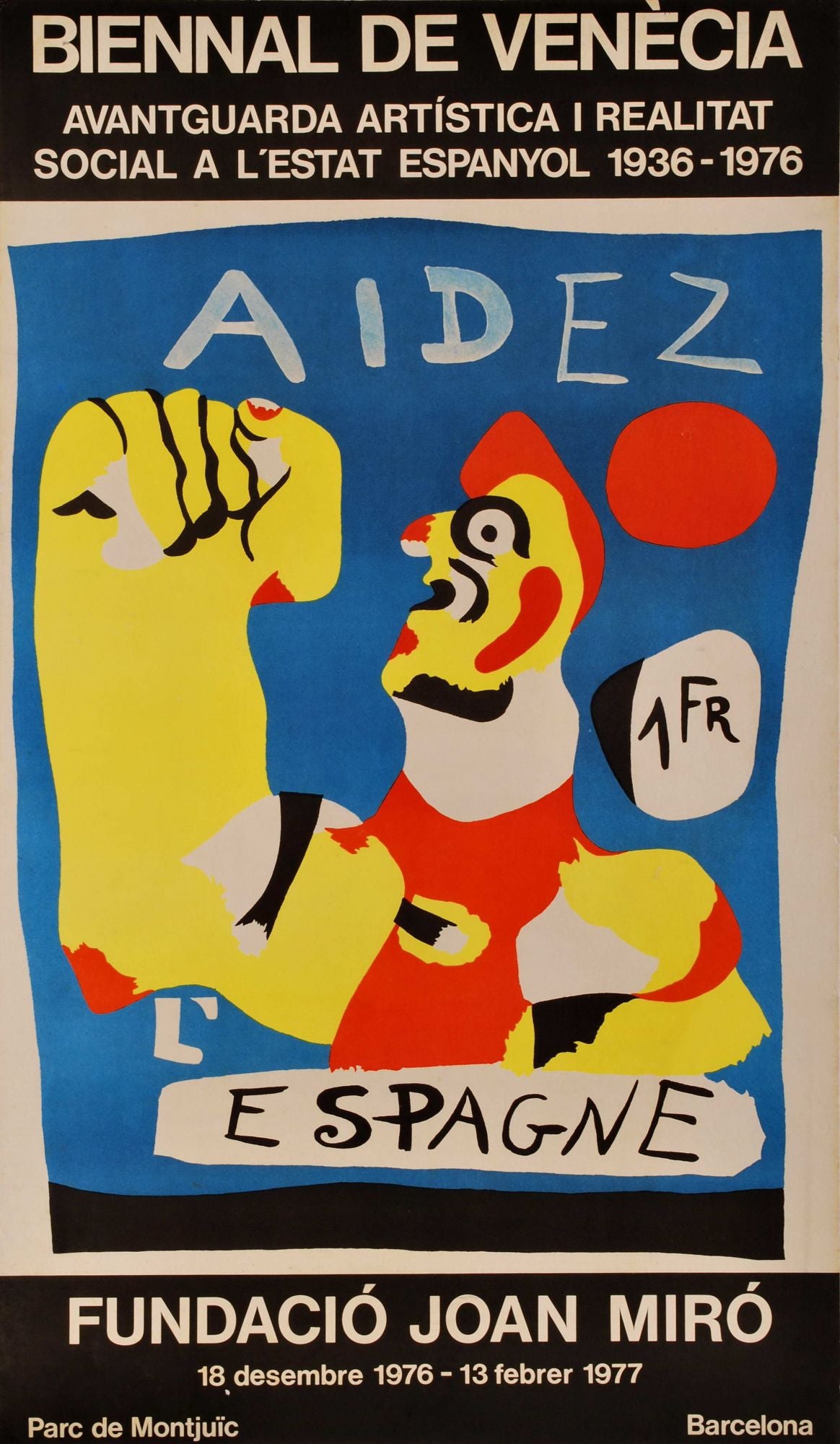 Aidez L'Espagne. Biennal De Venecia (Help Spain. Venice Biennale)