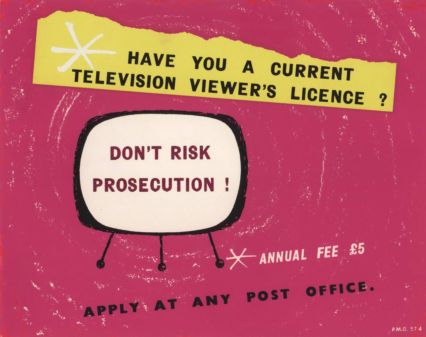 Have You A Current Television Viewer's Licence? Don't Risk Prosecution!