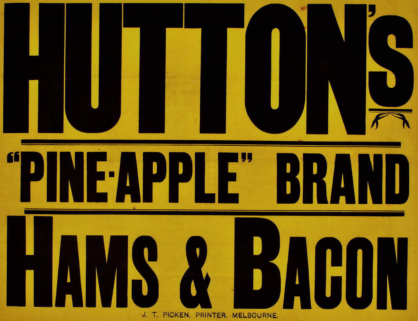 Hutton's Pine-Apple Brand Hams & Bacon