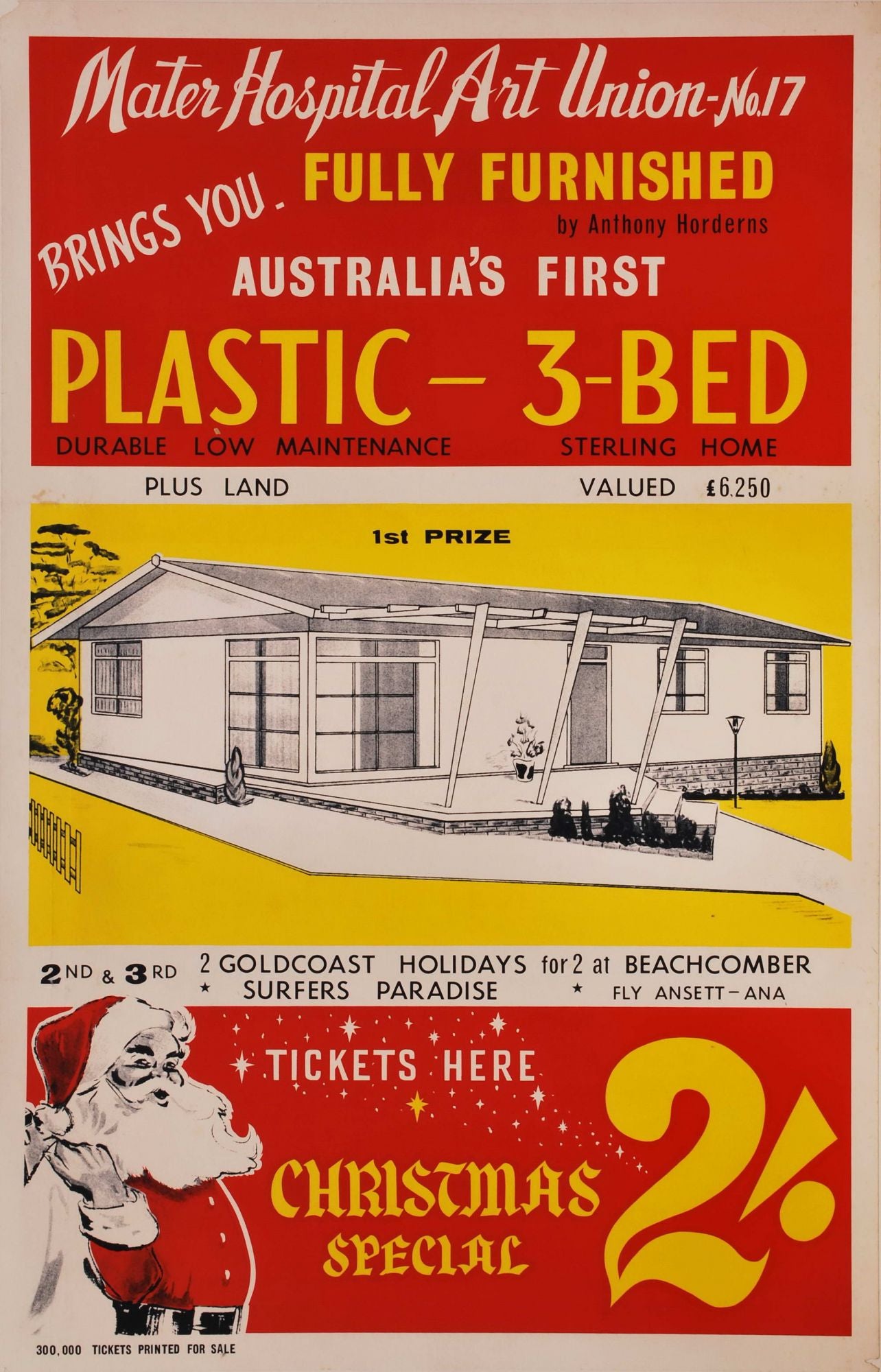 Mater Hospital Art Union No. 17 Brings You Australia's First Plastic 3-Bed Durable Low-Maintenance Sterling Home
