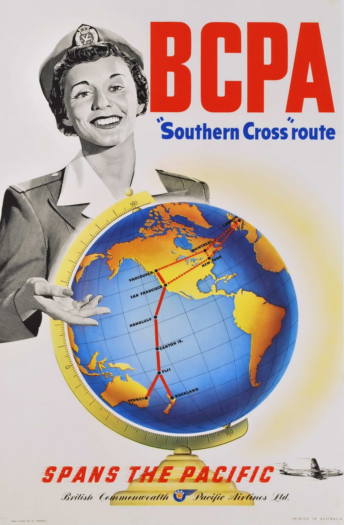BCPA "Southern Cross" Route Spans The Pacific