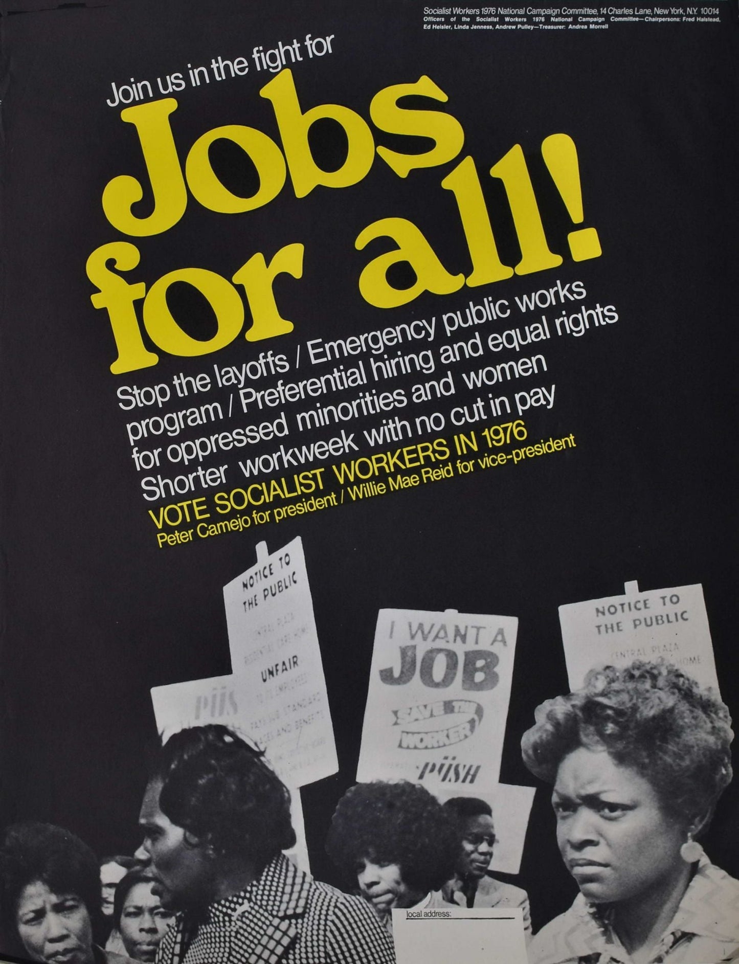 Join Us In The Fight For Jobs For All!