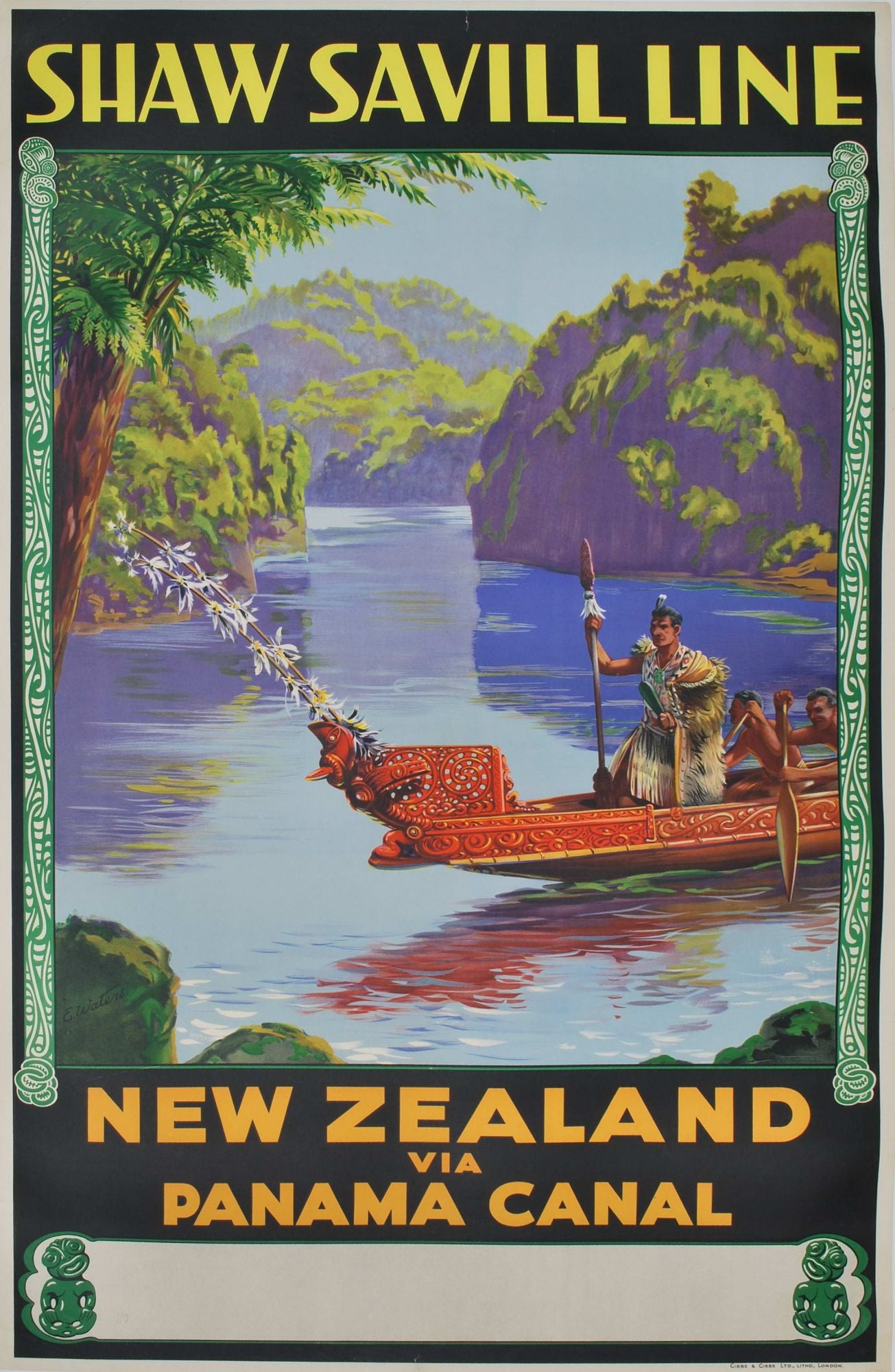 New Zealand Via Panama Canal. Shaw Savill Line