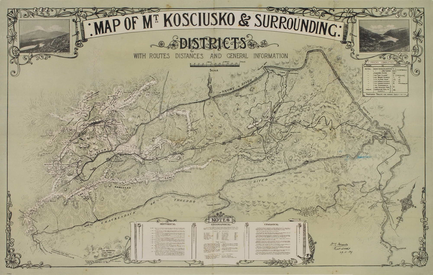 Map Of Mt Kosciusko & Surrounding Districts