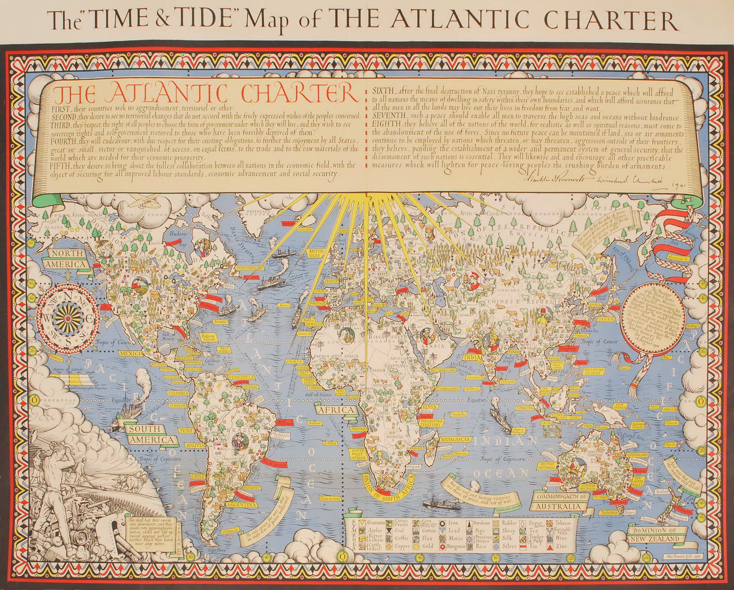 The ''Time & Tide'' Map Of The Atlantic Charter