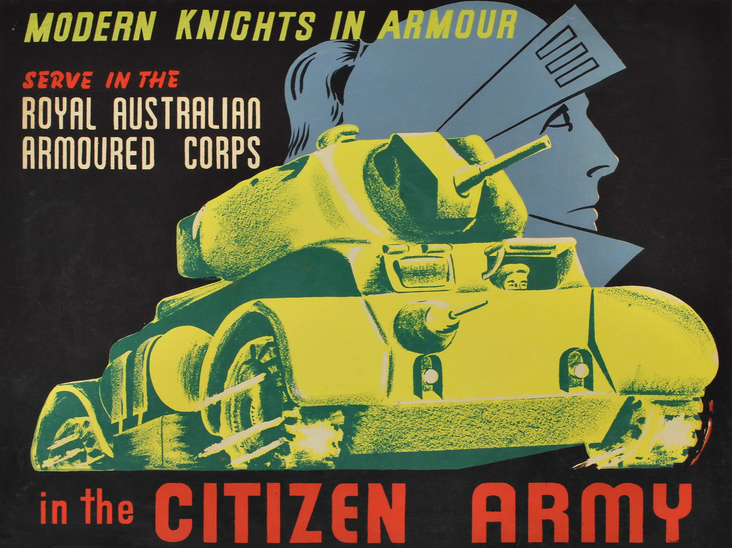 Modern Knights In Armour In The Citizen Army. Serve In The Royal Australian Armoured Corps