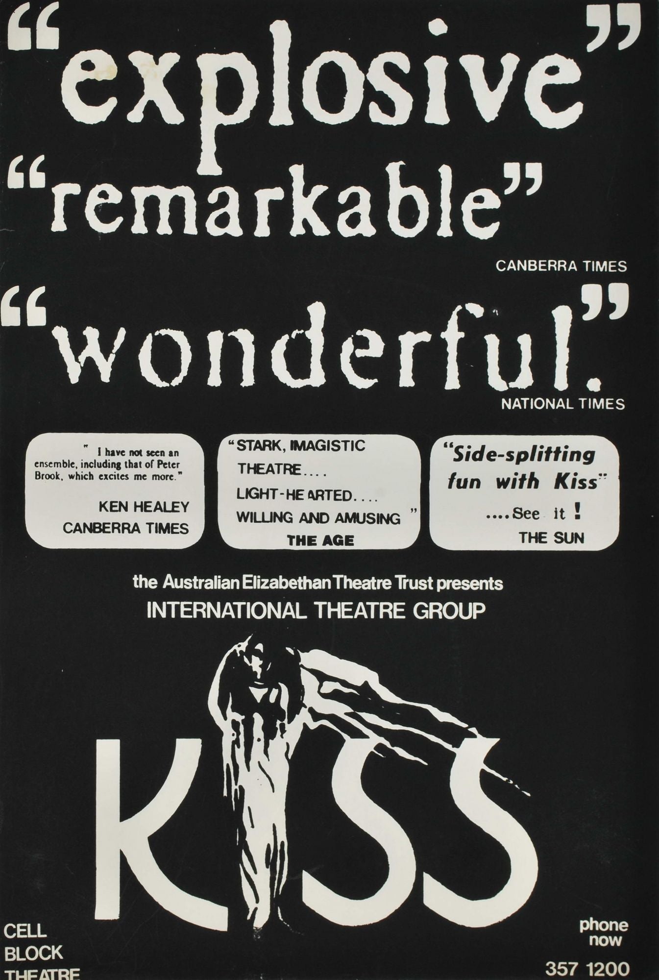 The Australian Elizabethan Theatre Trust Presents International Theatre Group "KISS"