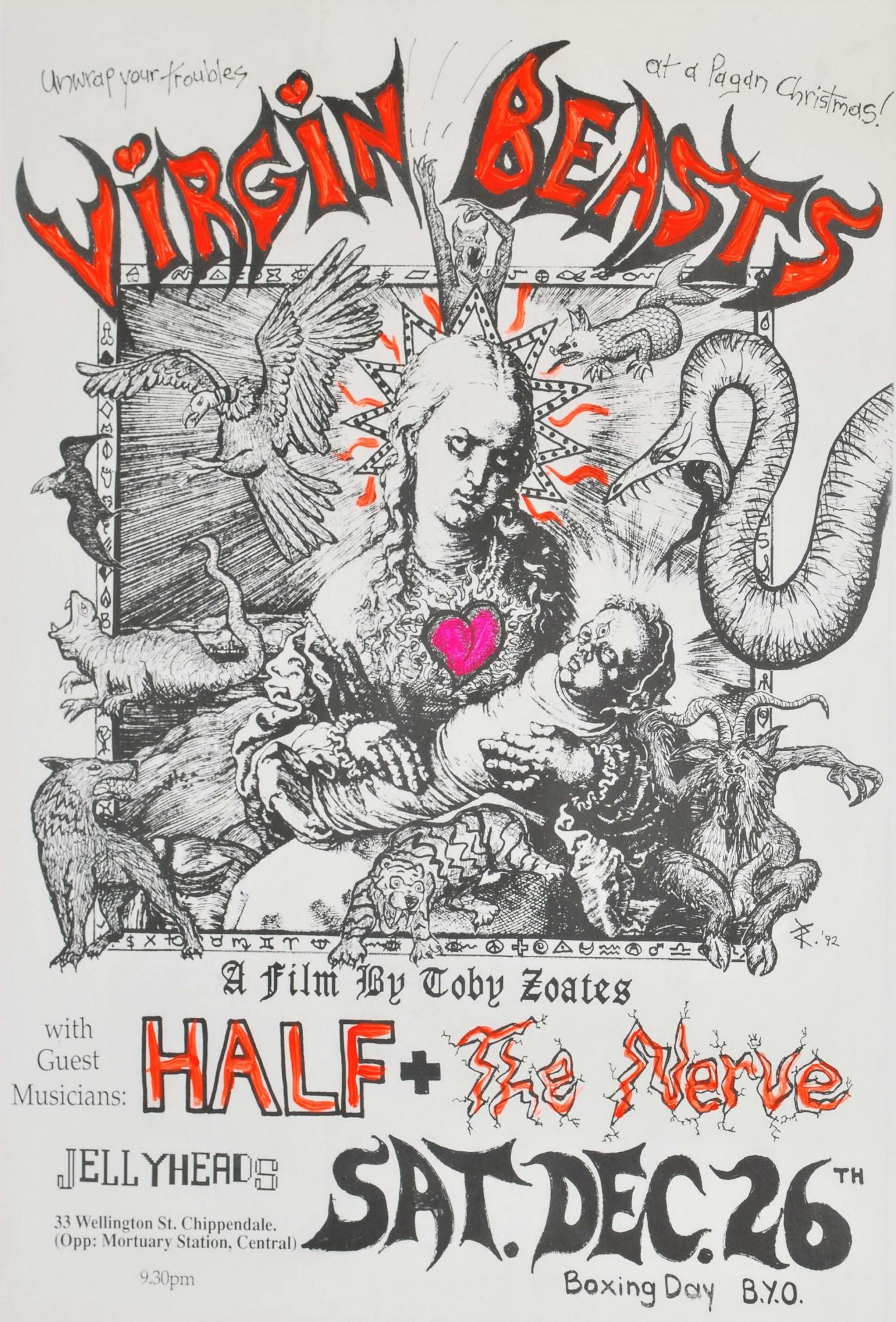 "Virgin Beasts." Unwrap Your Troubles At A Pagan Christmas!