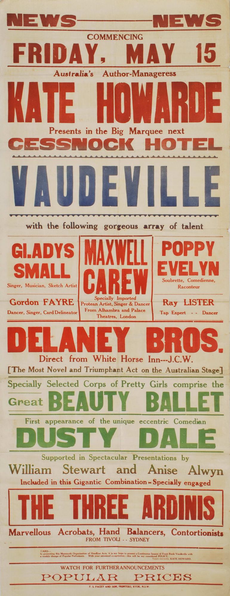 Kate Howarde Presents Vaudeville