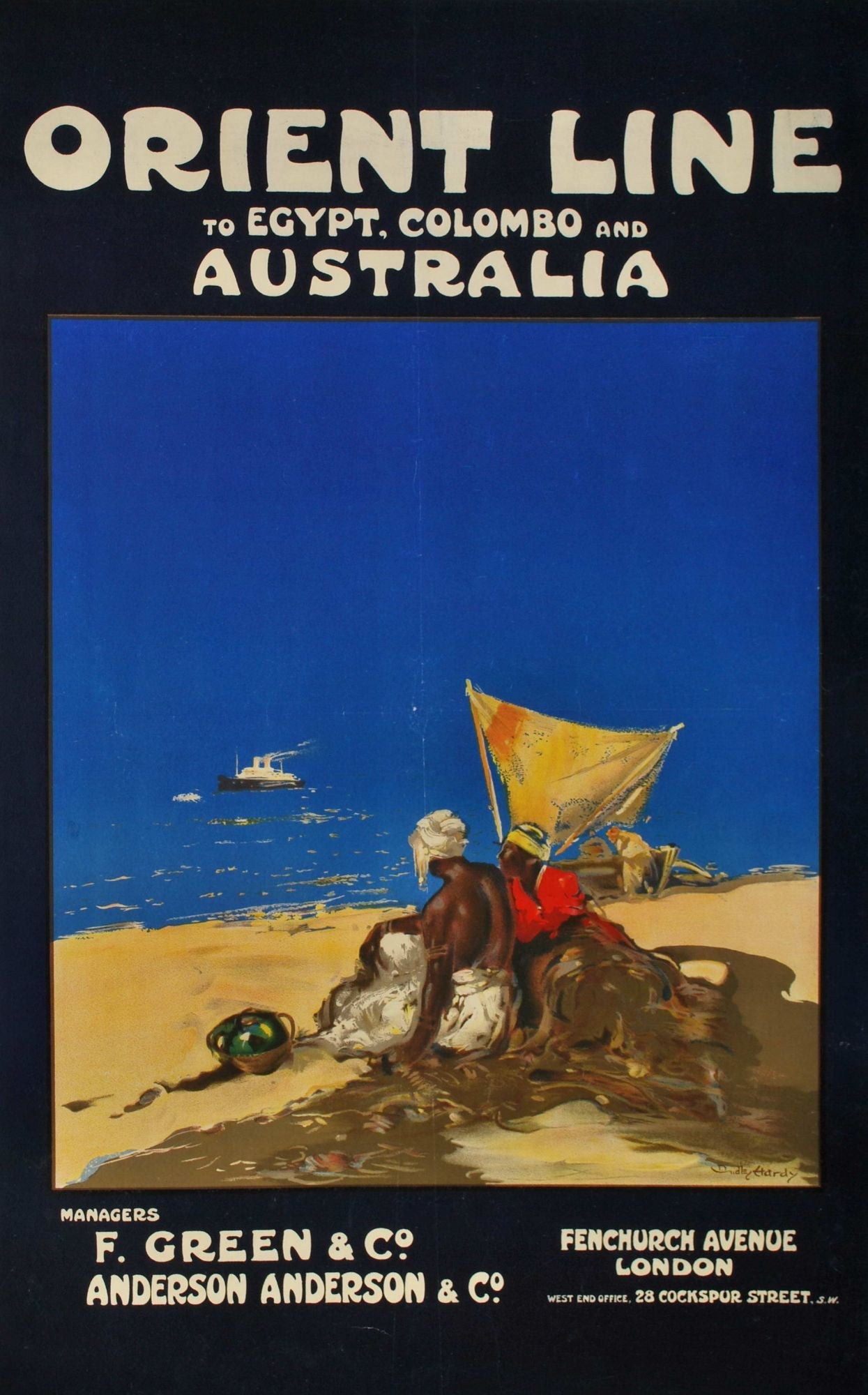 Orient Line To Egypt, Colombo And Australia