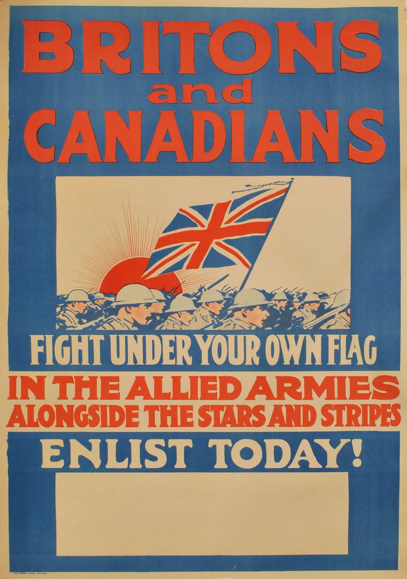 Britons And Canadians, Fight Under Your Own Flag