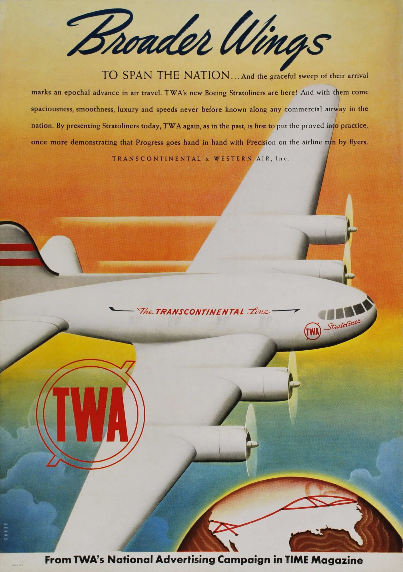 Broader Wings To Span The Nation. TWA