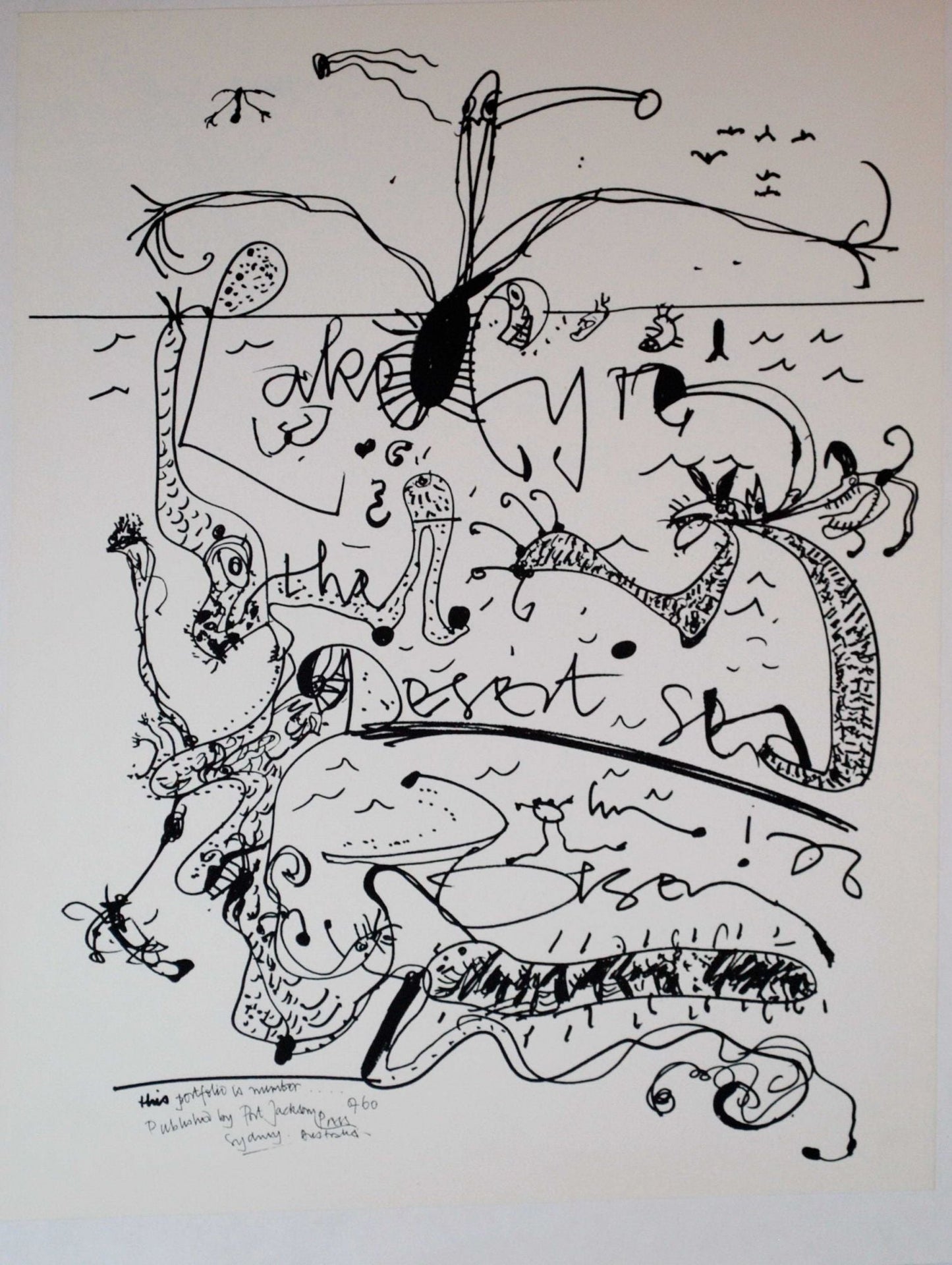 John Olsen. Lake Eyre, The Desert Sea