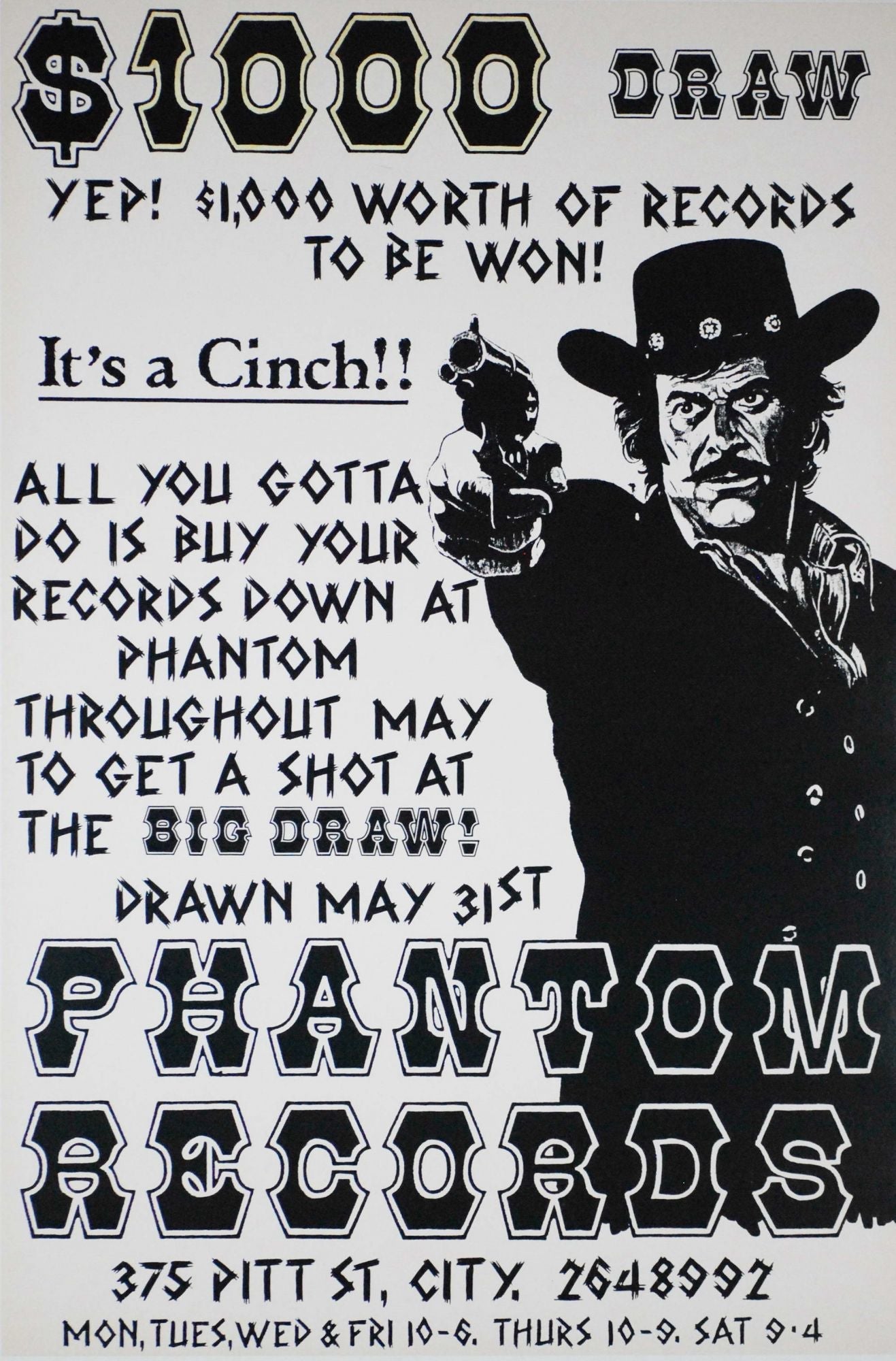Phantom Records. $1000 Draw