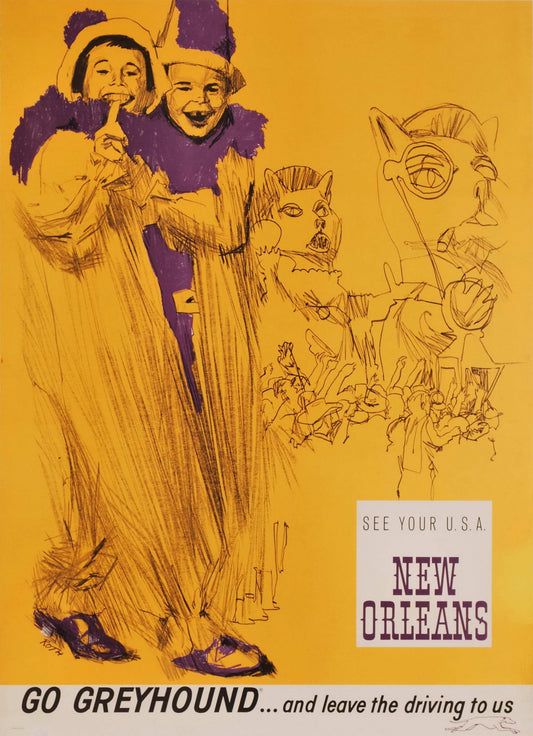 See Your USA: New Orleans. Go Greyhound, And Leave The Driving To Us [Mardi Gras]