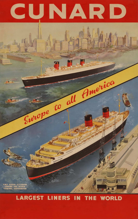 Cunard. Europe To All America
