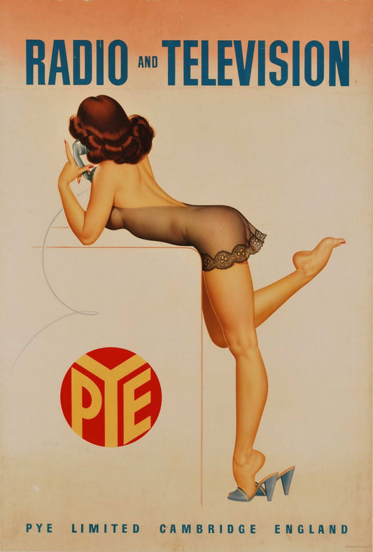 Pye Radio And Television [Brunette Woman With Phone]