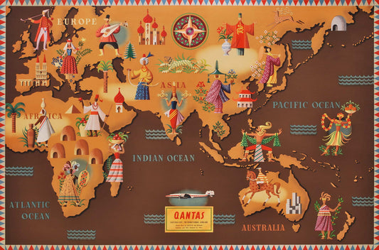 Routes Flown By Qantas. Australia's International Airline