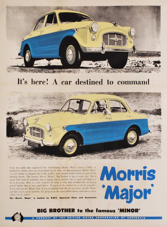 It's Here! A Car Destined To Command. Morris Major