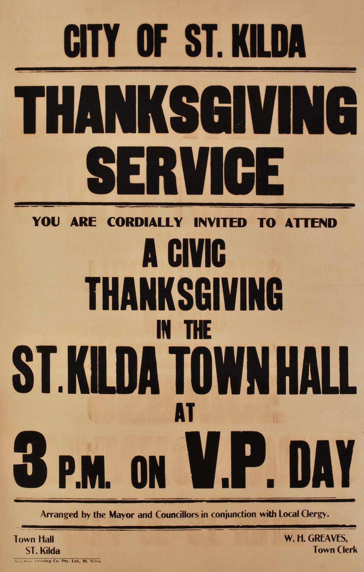 VP Day, Thanksgiving Service [St Kilda, Victoria]
