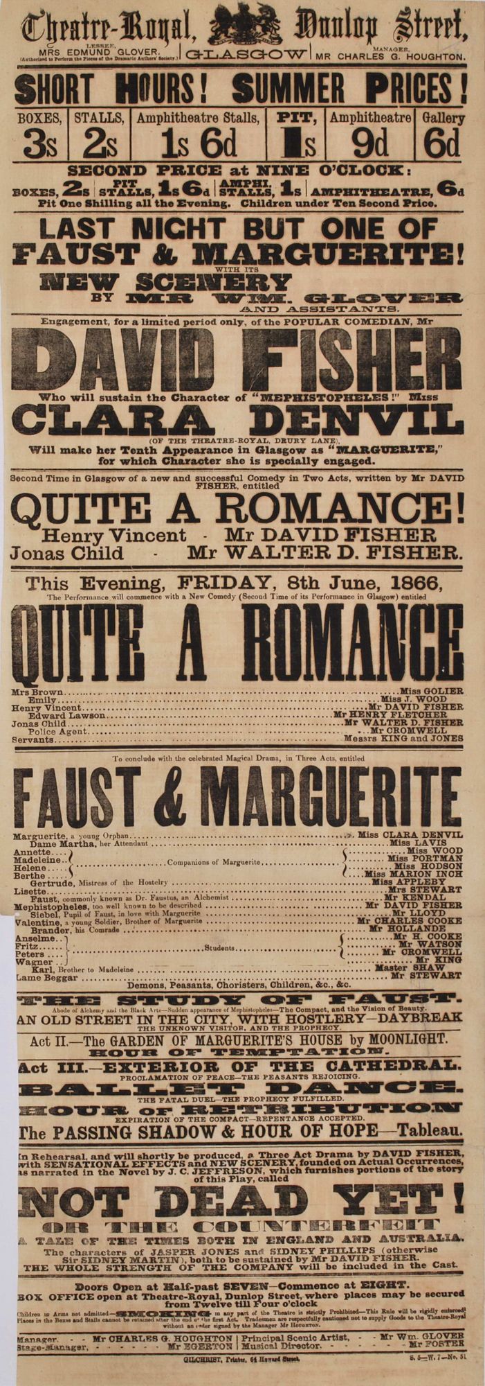 "Not Dead Yet!" or "The Counterfeit [Gold Rush]" Theatre Royal, Glasgow
