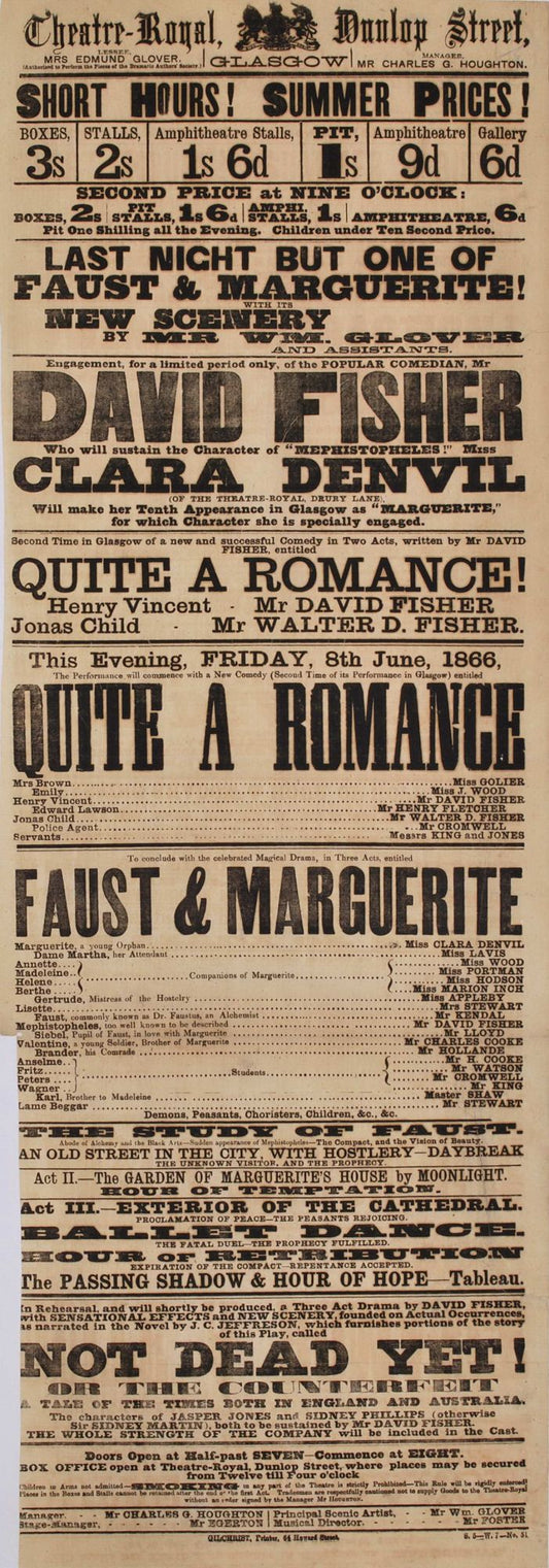 "Not Dead Yet!" or "The Counterfeit [Gold Rush]" Theatre Royal, Glasgow