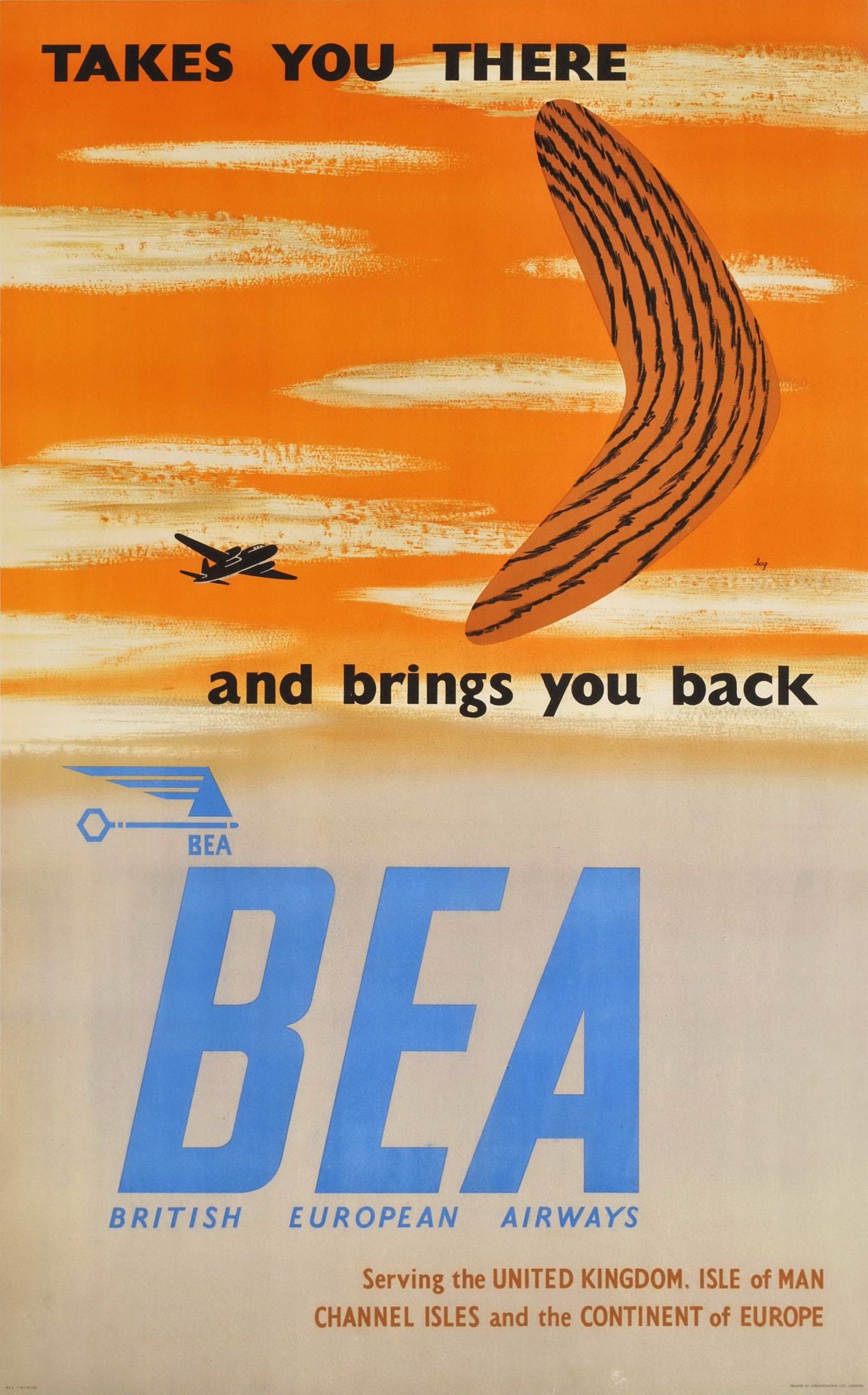 Takes You There And Brings You Back. British European Airways
