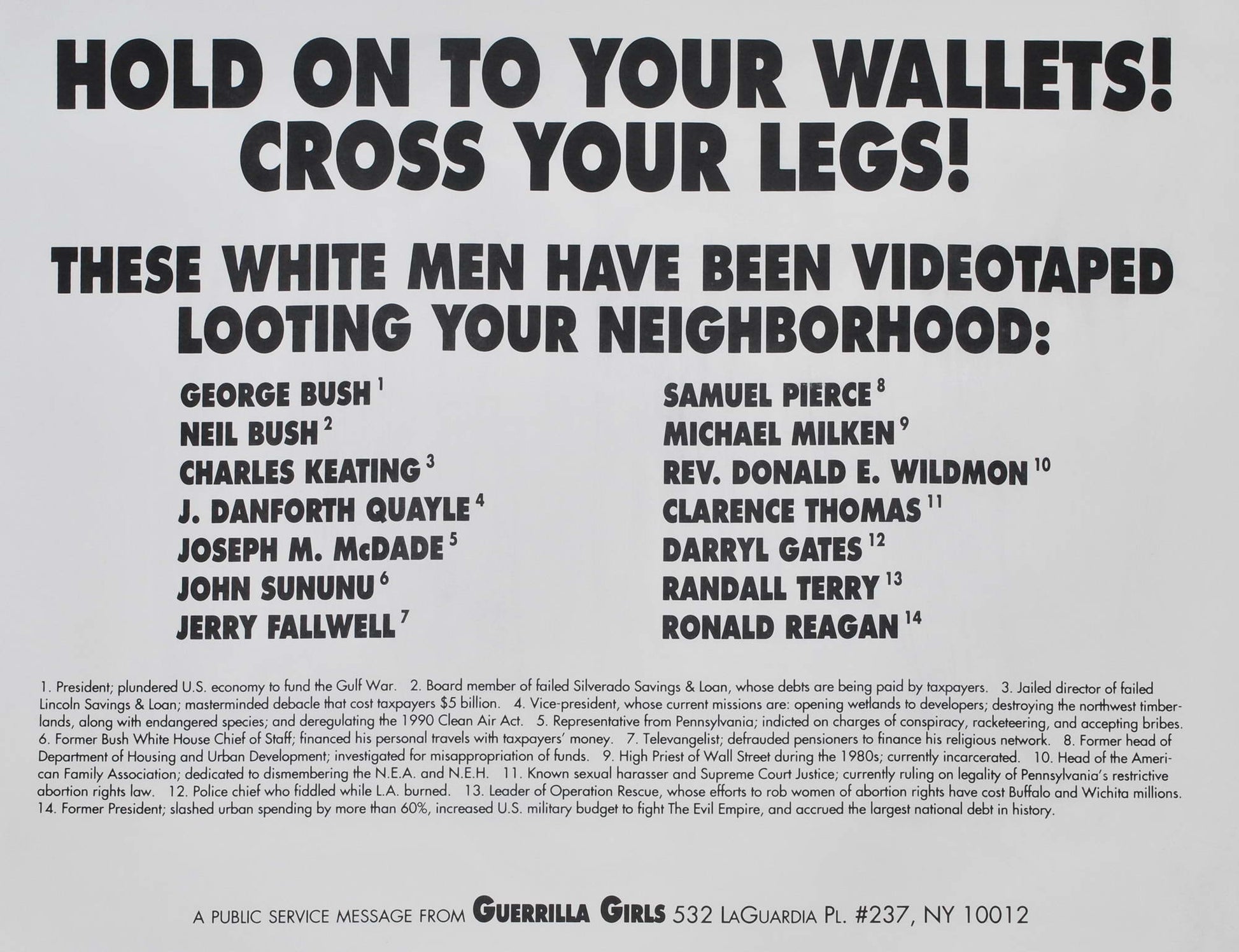 Hold On To Your Wallets! Cross Your Legs!