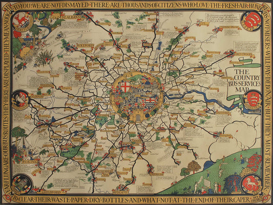 The Country Bus Services Map [London]