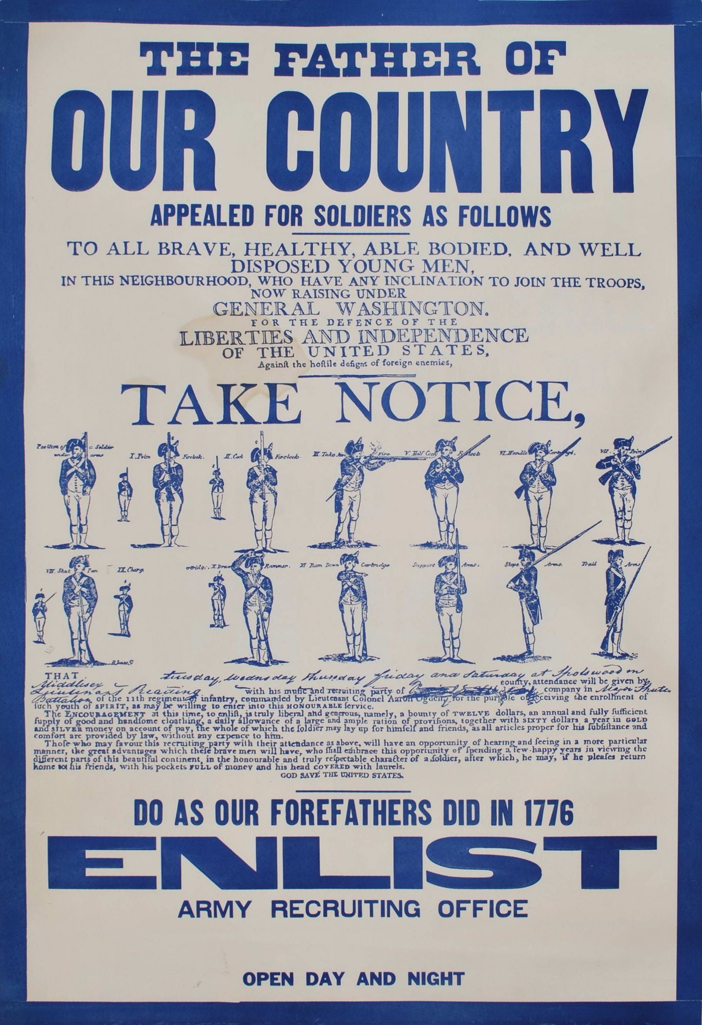 The Father Of Our Country Appealed For Soldiers