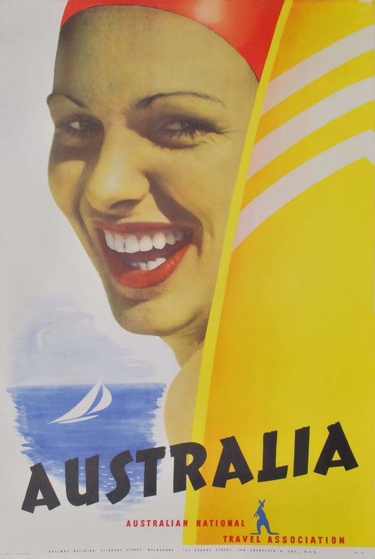 Australia [Female Swimmer With Surfboard]