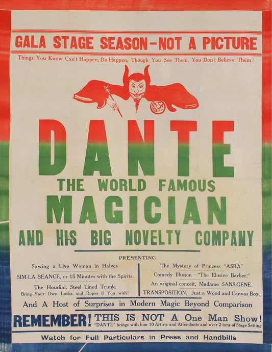 Dante The World Famous Magician And His Big Novelty Company