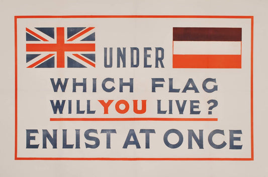 Under Which Flag Will You Live? Enlist At Once [WWI]